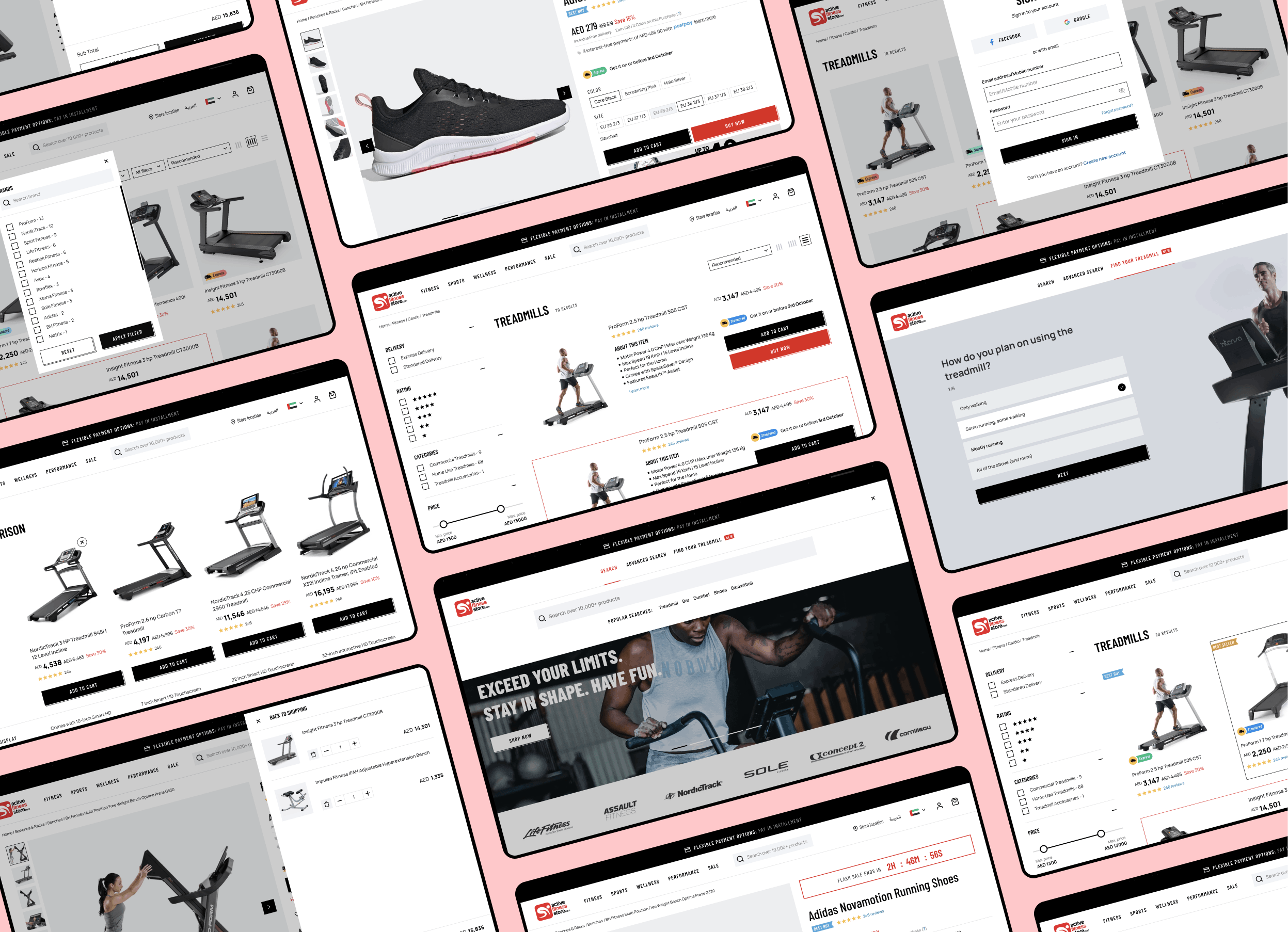 Active Fitness Store website detail