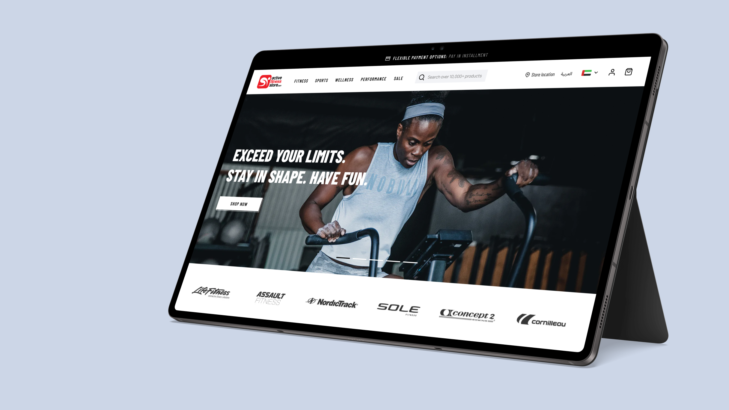 Active Fitness Store ecommerce website