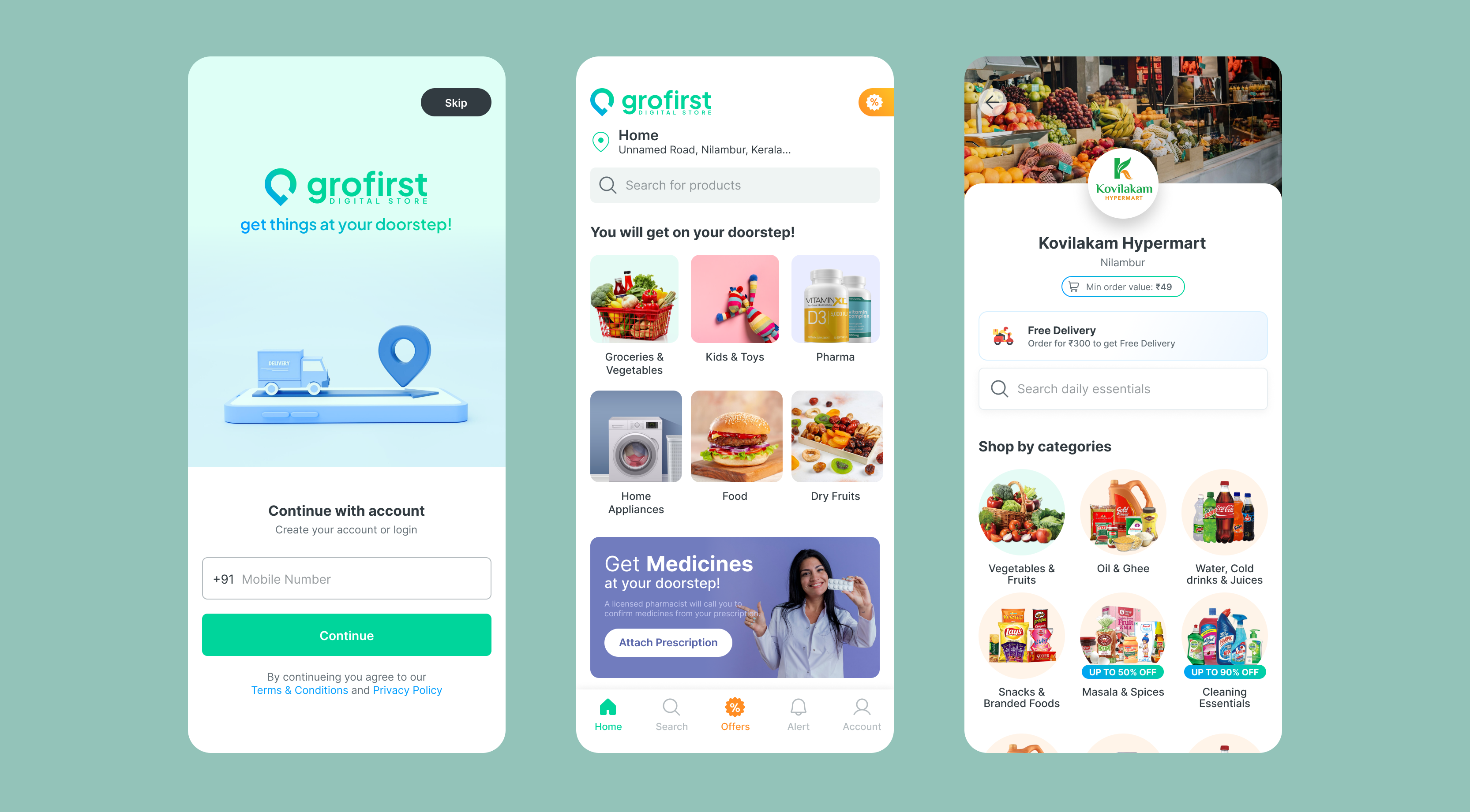 Grofirst product interface detail