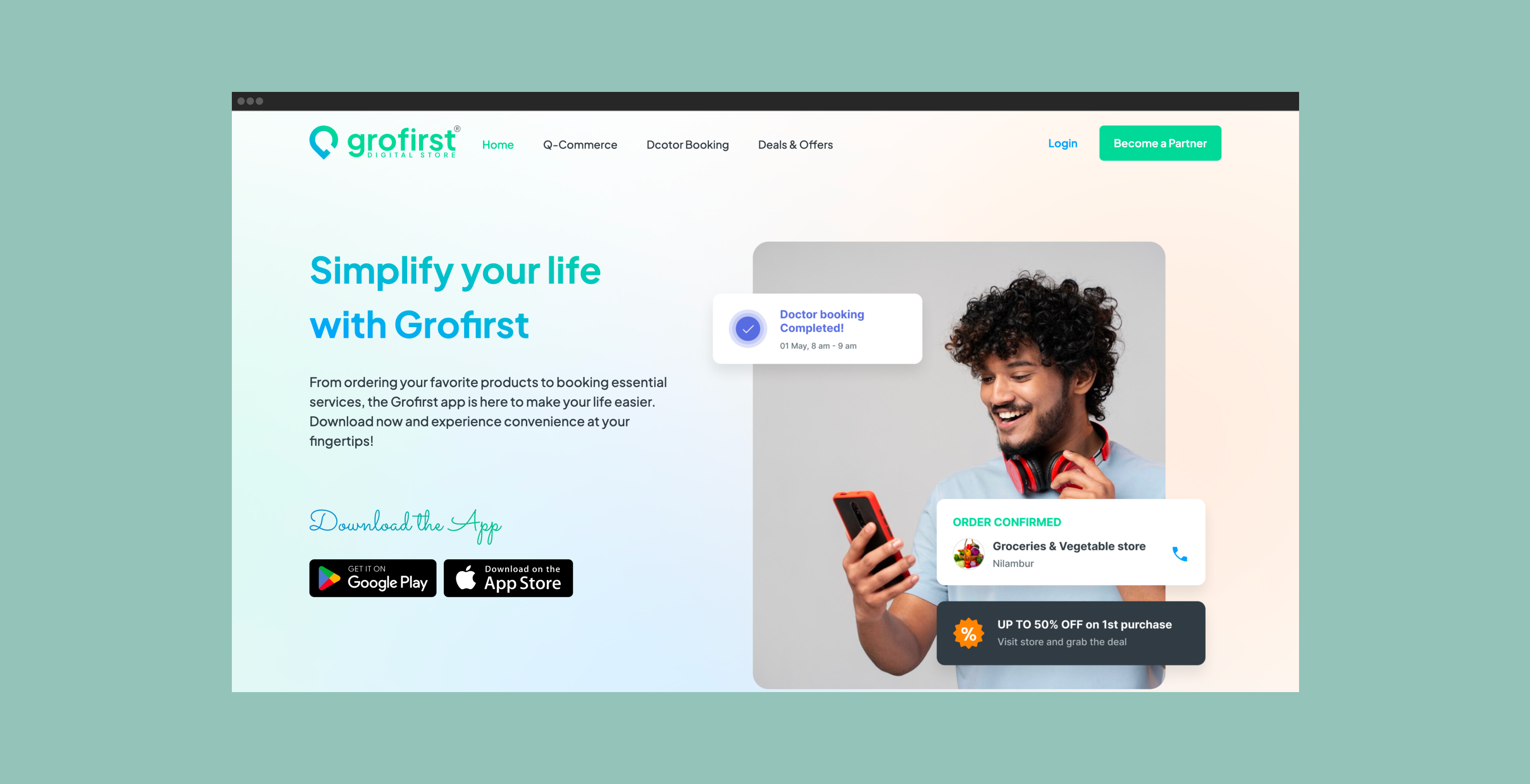 Grofirst product interface detail